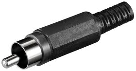 Cinch-Stecker, Schwarz- VPE: 10
