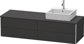 Duravit Waschtischunterbau XSQUARE 400x1600x548mm Be re graphit supermatt
