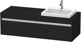 Duravit Waschtischunterbau KETHO 550x1400x426mm WT rechts eiche schwarz