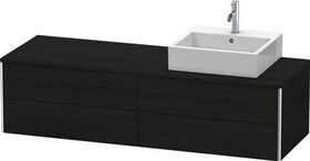 Duravit Waschtischunterbau XSQUARE 400x1600x548mm Be rechts eiche schwarz