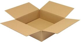 Faltkarton 1-wellig Höhenrillung Maße350x350x100mm Qualität1.20 B braun TRANSPAK - VPE: 25