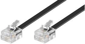 Telefonkabel (Modularkabel), schwarz, 10m- VPE: 1