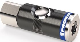 Druckknopf-Sicherheitskupplung DN 7,4,drehb.Alu.Gew.G 1/4 IG Zoll 10mm PROMAT