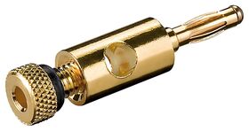 Bananenstecker mit Schraubanschluss, Schwarz- VPE: 10