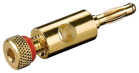 Bananenstecker mit Schraubanschluss, Rot- VPE: 10