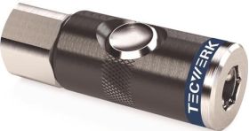 Druckknopf-Sicherheitskupplung DN 7,4,IG AluNBR Gew.G 3/8 Zoll 15,39mm TECWERK