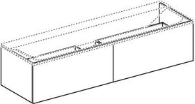 Geberit Waschtischunterschrank XENO² 1595x350x473mm Melam Holzstruktur/scultu