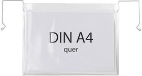 Drahtbügeltasche Maße 230x302mm A4 S.180µ quer o.Klappe PVC-Weichfolie TRANSPAK - VPE: 200
