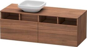 Duravit Waschtischunterbau DURASTYLE 550x1400x500mm Auss links nussbaum natur