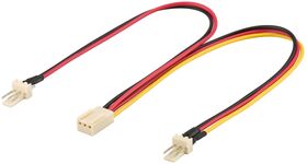 PC-Lüfter Y-Stromkabel, 3-Pin Stecker/Buchse, 0.22m- VPE: 1