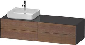 Duravit Waschtischunterbau WHITE TULIP 1600x408x550mm amerik NB / gra hgl o ES