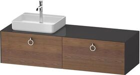 Duravit Waschtischunterbau WHITE TULIP 1600x408x550mm amerik NB / gra hgl o ES