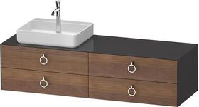 Duravit Waschtischunterbau WHITE TULIP 1600x408x550mm amerik NB / gra hgl o ES