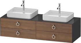 Duravit Waschtischunterbau WHITE TULIP 1600x408x550mm amerik NB / gra hgl o ES