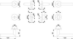 Rosettengrt.Stock.E1140Z/42KV/42KVS VA F69 rd.SK/OL DIN L/R D/D HOPPE