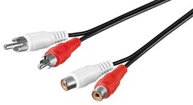 Stereo-Verlängerungskabel 2x Cinch, 10m- VPE: 1