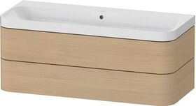Duravit Waschtischset HAPPY D.2 PLUS 1175x490mm o Hahnloch mediterrane eiche