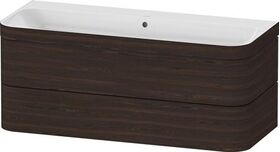 Duravit Waschtischset HAPPY D.2 PLUS 2 Schubk 1175x490mm e HL NB gebürstet