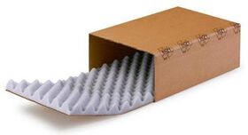 Noppenschaumverpackung Maße 300x200x100mm Schaumhöhe 40mm braun TRANSPAK - VPE: 50