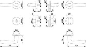 Rosettengrt.Vit.1515/42KV/42KVS Alu.F1 rd.SK/OL DIN L/R D/D HOPPE