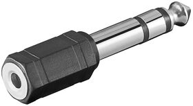 Kopfhörer-Adapter, AUX-Klinke 6,35 mm zu 3,5 mm, Klinke6,35mmStecker(3-Pin,stereo)- VPE: 10