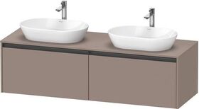 Duravit Waschtischunterbau Ketho.2 1600x459x550mm Be beidseitig basalt matt