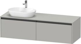 Duravit Waschtischunterbau Ketho.2 1600x459x550mm Be links betongrau matt