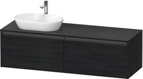 Duravit Waschtischunterbau Ketho.2 1600x459x550mm Be links eiche schwarz