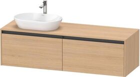 Duravit Waschtischunterbau Ketho.2 1600x459x550mm Becken links eiche natur
