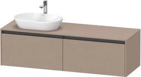 Duravit Waschtischunterbau Ketho.2 1600x459x550mm Becken links leinen
