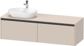 Duravit Waschtischunterbau Ketho.2 1600x459x550mm Be links taupe supermatt