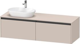 Duravit Waschtischunterbau Ketho.2 1600x459x550mm Becken links taupe matt