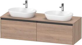 Duravit Waschtischunterbau Ketho.2 1600x459x550mm Be rechts nussbaum natur