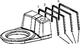 CWS Toilettensitz Paradise Cleanseat Ausgleichsleisten für 4560000 u. 4540000
