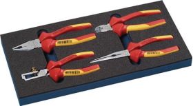 Werkzeugmodul 4-tlg.1/3-Modul VDE-Zangensatz TECWERK