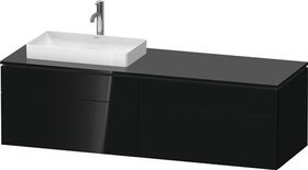 Duravit Waschtischunterbau L-CUBE 1620x482x550mm sw hgl o ES