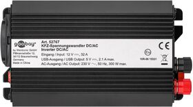 Kfz-Spannungswandler DC/AC (12 V - 230 V/300 W) USB- VPE: 1