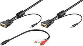 Full HD SVGA-Monitorkabel mit Audioleitung, 3m- VPE: 1
