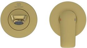 IDS Wand-Waschtischarmatur CONNECT AIR UP Bausatz 2 Ausl. 185mm brushed gold IDEAL STANDARD