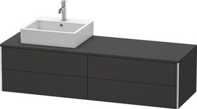 Duravit Waschtischunterbau XSQUARE 400x1600x548mm Be li graphit supermatt