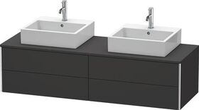 Duravit Waschtischunterbau XSQUARE 400x1600x548mm f 2 Be graphit supermatt