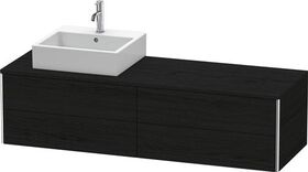 Duravit Waschtischunterbau XSQUARE 400x1600x548mm Be links eiche schwarz