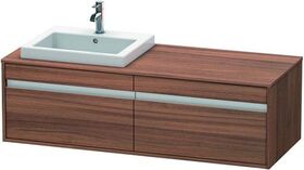 Duravit Waschtischunterbau KETHO 550x1400x426mm WT links nussbaum natur