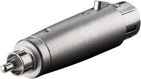 XLR-Adapter, Cinch-Stecker zu XLR-Buchse- VPE: 1