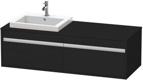 Duravit Waschtischunterbau KETHO 550x1400x426mm WT links eiche schwarz
