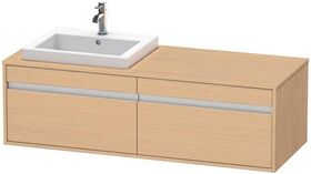 Duravit Waschtischunterbau KETHO 550x1400x426mm WT links eiche natur
