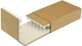 Noppenschaumverpackung Maße 260x158x63mm Schaumhöhe 25mm braun TRANSPAK - VPE: 100