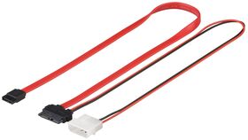 HDD S-ATA SlimLine Kabel 1,5 Gbit/s/3 Gbit/s 2in1, 0.3m- VPE: 1