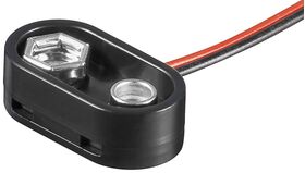 1x 9 V Block Batterieclip- VPE: 10
