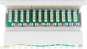 CAT 6 Mini/Desktop Patch Panel, 12 Port, (1 HE), Weiß- VPE: 1